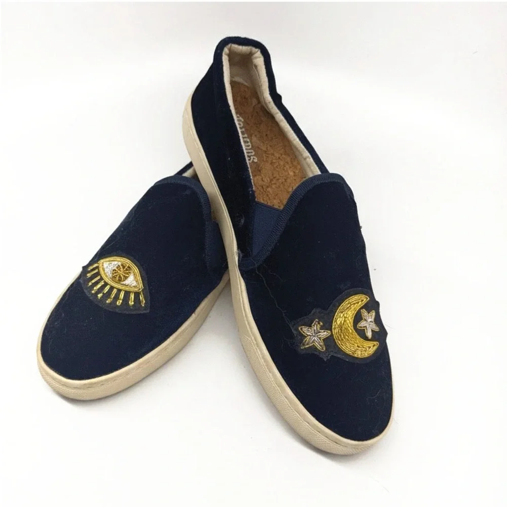 Soludos Blue Velvet Boat Sneakers — Women’s US 7.5 - Picture 5 of 10